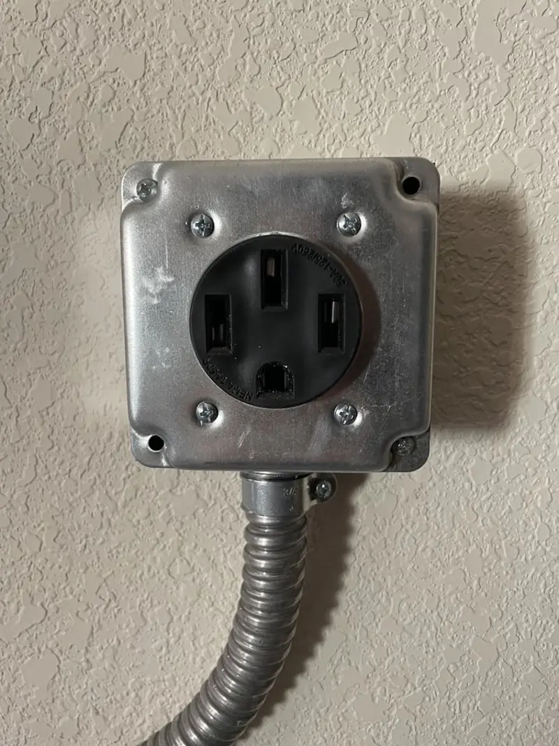 NEMA 14-50 outlet installed for Electrical Panel Upgrade in Los Fresnos
